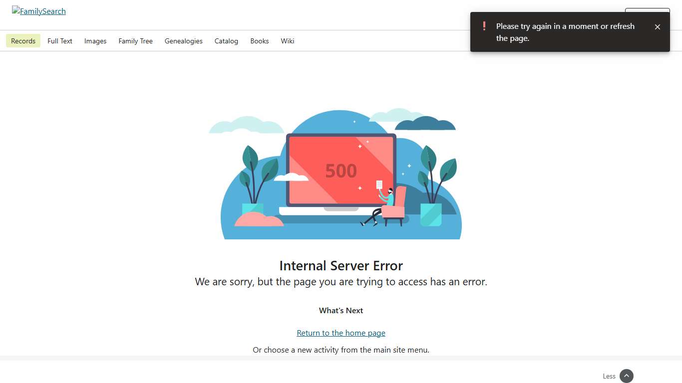 Internal Server Error